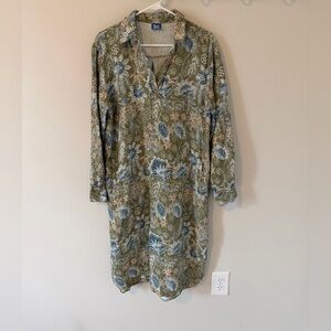 Rip Skirt Hawaii Travel Dress Long La Boheme Olive Size Large Beach Gauze